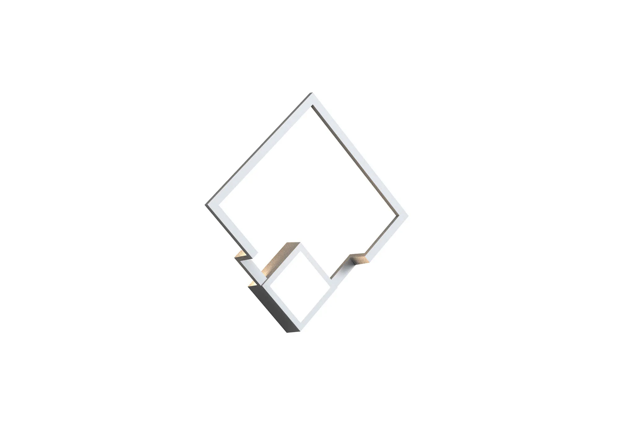 M7670  Boutique Square Wall Lamp 18W LED White